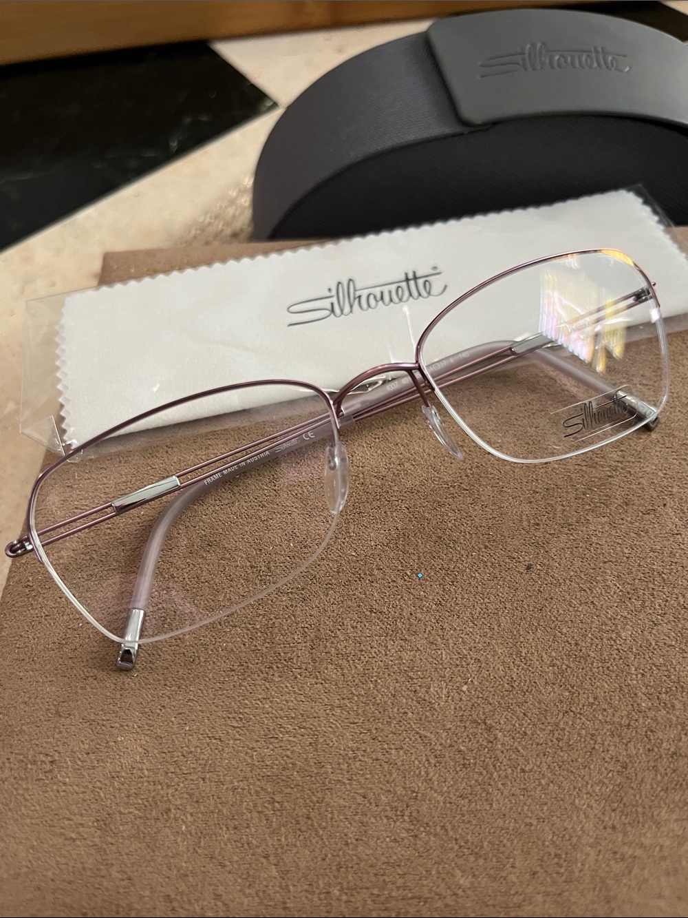 Silhouette Women's 4337 6053 54/17/140 Rose Pink Titanium Rimless Eyeglasses New